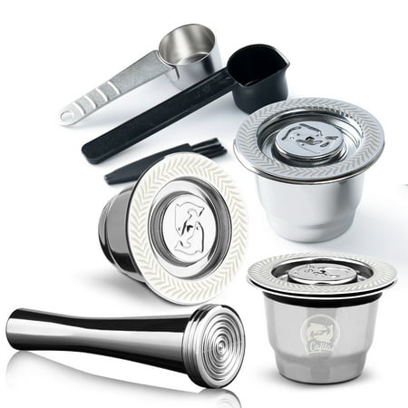 Reusable 304 Stainless Steel Espresso Coffee Capsules Rechargeable Coffee Strainer Pod With Tamper Spoon For Nespresso Machine
Reusable 304 Stainless Steel Espresso Coffee Capsules Rechargeable Coffee Strainer Pod With Tamper Spoon For Nespresso Machine