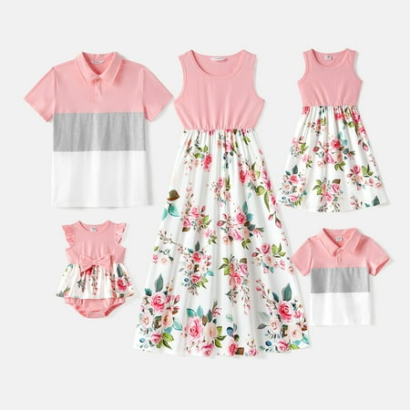 PatPat Mommy and Me Family Matching 95% Cotton Colorblock Polo Shirts and Floral Print Naia Spliced Tank Dresses
PatPat Mommy and Me Family Matching 95% Cotton Colorblock Polo Shirts and Floral Print Naia Spliced Tank Dresses