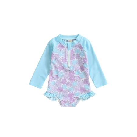 Canis Kid Baby Girls One Piece Swimsuit Long Sleeve Zipper Swimwear Ruffle Rashguard Bathing Suits Beachwear
Canis Kid Baby Girls One Piece Swimsuit Long Sleeve Zipper Swimwear Ruffle Rashguard Bathing Suits Beachwear