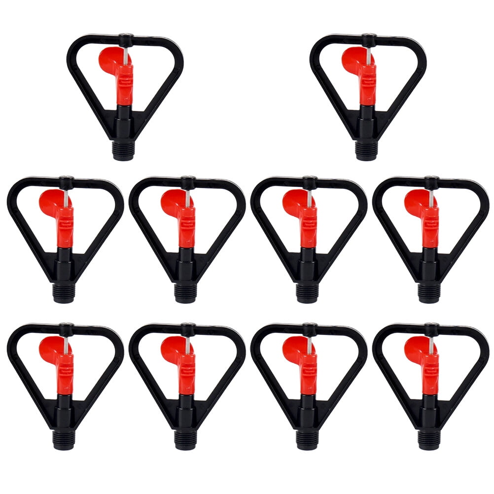 Tinksky 10PCS Red Heart Micro Irrigation Spray Head 360 Degree Rotating