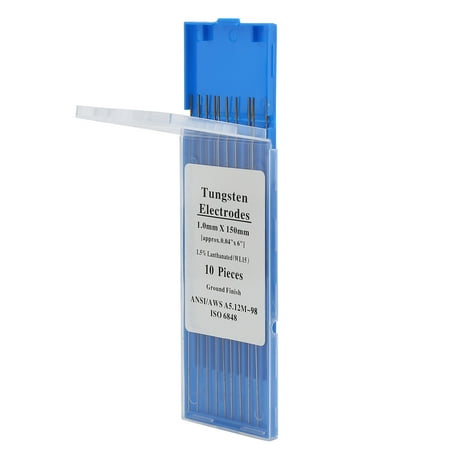 10pcs WL15 Lanthanum Tungsten TIG Electrodes for Steel Metal Alloy Welding (1.0mm*150mm)
10pcs WL15 Lanthanum Tungsten TIG Electrodes for Steel Metal Alloy Welding (1.0mm*150mm)