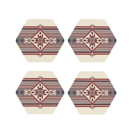 Honeii Fashion Tatreez Print Leather Coaster Set of 4 Ideal for Safeguarding Your Furniture from Drinks Spills and Effortless Cleanup-Hexagon
Honeii Fashion Tatreez Print Leather Coaster Set of 4 Ideal for Safeguarding Your Furniture from Drinks Spills and Effortless Cleanup-Hexagon