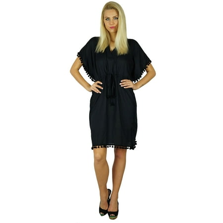 Bimba Women Cotton Kaftan With Pom Pom Tassels Short Caftan Beach Coverup
Bimba Women Cotton Kaftan With Pom Pom Tassels Short Caftan Beach Coverup