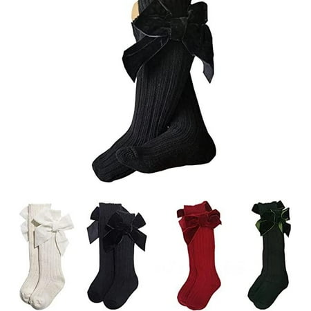 shuwee 4 Pairs Baby Girls Knee High Socks Infants Toddlers Bow Knit Socks Cotton Tube Ruffled Stockings
shuwee 4 Pairs Baby Girls Knee High Socks Infants Toddlers Bow Knit Socks Cotton Tube Ruffled Stockings