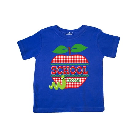Inktastic Apple School Is Cool Gift Toddler Toddler Girl T-Shirt
