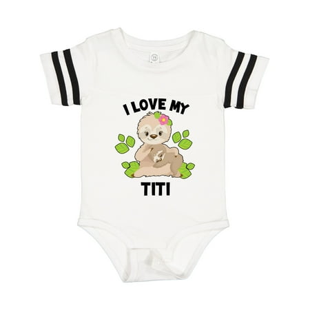 Inktastic Cute Sloth I Love My Titi with Green Leaves Gift Baby Boy or Baby Girl Bodysuit
Inktastic Cute Sloth I Love My Titi with Green Leaves Gift Baby Boy or Baby Girl Bodysuit