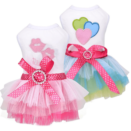 DogDressesforSmallMediumDogsPuppyClothesSummerPrincessPetDressesGirlFemaleDoggieTutuSkirtApparelforChihuahuaYorkiesPupCatOutfit,Setof2
DogDressesforSmallMediumDogsPuppyClothesSummerPrincessPetDressesGirlFemaleDoggieTutuSkirtApparelforChihuahuaYorkiesPupCatOutfit,Setof2