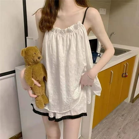 Toyella Women s Cotton Summer Camisole Pajamas Loose Cool Home Wear Two-piece Suit Top 5XL
Toyella Women s Cotton Summer Camisole Pajamas Loose Cool Home Wear Two-piece Suit Top 5XL