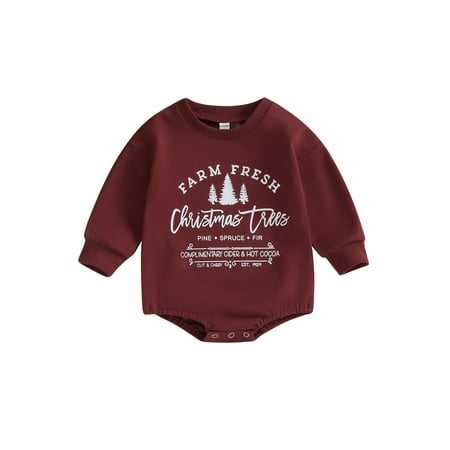 Binwwede Baby Christmas Romper Long Sleeve Crew Neck Letters Tree Print Fall Bodysuit Clothes for Girls Boys
Binwwede Baby Christmas Romper Long Sleeve Crew Neck Letters Tree Print Fall Bodysuit Clothes for Girls Boys