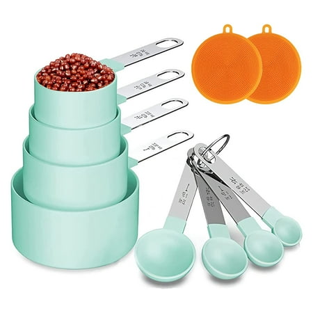 Measuring Cups and Spoons Set 8 Piece Stackable Stainless Steel Handle Tablespoon for Measuring Dry (Green)
Measuring Cups and Spoons Set 8 Piece Stackable Stainless Steel Handle Tablespoon for Measuring Dry (Green)