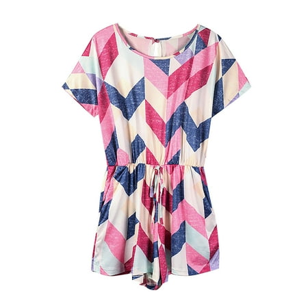 Womens Summer Casual Loose Short Sleeve Jumpsuit Rompers Elastic Waist Drawstring Tie Dye Soft Comfy Shorts Overalls
Womens Summer Casual Loose Short Sleeve Jumpsuit Rompers Elastic Waist Drawstring Tie Dye Soft Comfy Shorts Overalls