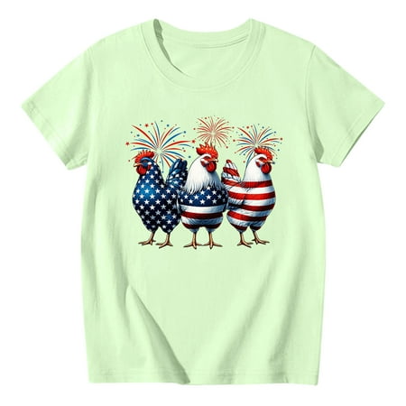 Custom T Shirts Independence Day Girls T Shirt Summer Round Neck Short Sleeve Top Rooster Flag Print Breathable Comfortable Fashion Casual Comfort Colors Tshirt(Color:Light Green Size:8-9 Years)
Custom T Shirts Independence Day Girls T Shirt Summer Round Neck Short Sleeve Top Rooster Flag Print Breathable Comfortable Fashion Casual Comfort Colors Tshirt(Color:Light Green Size:8-9 Years)