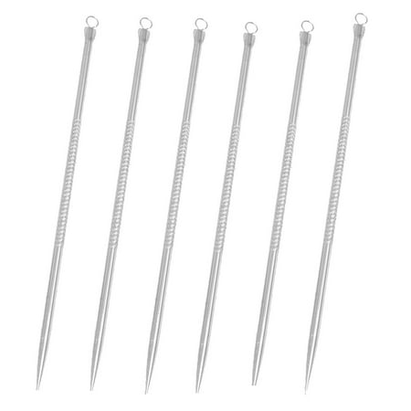 6 Pcs Acne Removal Pimple Remover Extractor Needles Blue Pouch