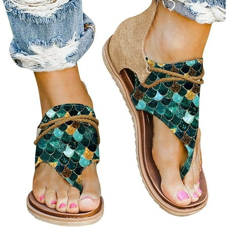 HIMIWAY Sandals Women Womens Sandals Casual Printed Sandals Flat Bottom Party Round Head Non-slip Women s Shoes Multicolor 42
HIMIWAY Sandals Women Womens Sandals Casual Printed Sandals Flat Bottom Party Round Head Non-slip Women s Shoes Multicolor 42