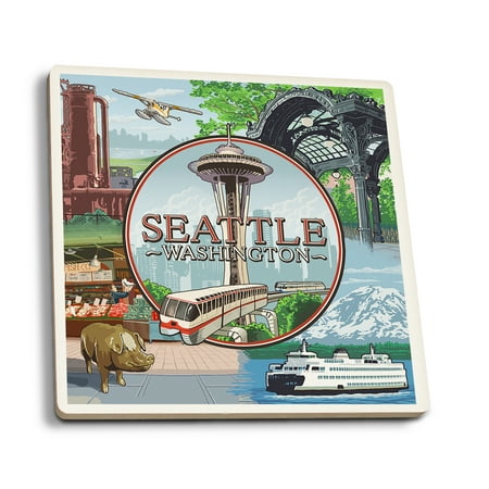 Seattle Washington Scenes Montage (Absorbent Ceramic Coasters Set of 4 Matching Images Cork Back Kitchen Table Decor)
Seattle Washington Scenes Montage (Absorbent Ceramic Coasters Set of 4 Matching Images Cork Back Kitchen Table Decor)