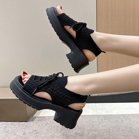 Tdoqot Womens Platform Sandals- Comfy Casual Summer Fashion Strappy Walking Womens Sandals Black Size 5.5
Tdoqot Womens Platform Sandals- Comfy Casual Summer Fashion Strappy Walking Womens Sandals Black Size 5.5
