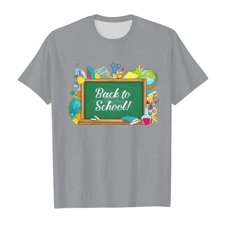 Bjutir Toddler Girls Shirts Tops School Season T Shirt Summer Kids Short Sleeve Tops Soft Comfortable Back To School Printed Fashion Daily Wear Grey 10-11 Years
Bjutir Toddler Girls Shirts Tops School Season T Shirt Summer Kids Short Sleeve Tops Soft Comfortable Back To School Printed Fashion Daily Wear Grey 10-11 Years