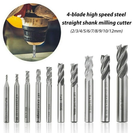 Leke 10x Tungsten Carbide 4 Flutes HSS End Milling Cutter Slot Drill Bit Set 2-12mm
Leke 10x Tungsten Carbide 4 Flutes HSS End Milling Cutter Slot Drill Bit Set 2-12mm