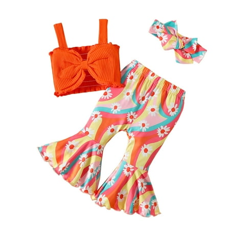 Efsteb Baby Girl Clothes Clearance Newborn Infants Toddler Baby Girls Clothes Sets Solid Color Sleesless Sling Tops Floral Print Flared Pants Hairband Suit Orange (0-6 Months)
Efsteb Baby Girl Clothes Clearance Newborn Infants Toddler Baby Girls Clothes Sets Solid Color Sleesless Sling Tops Floral Print Flared Pants Hairband Suit Orange (0-6 Months)