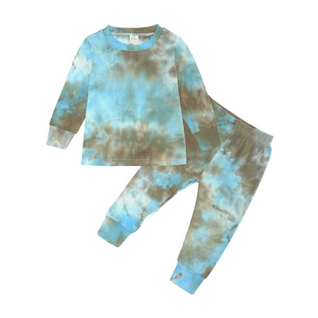 

gvdentm Its A Girl Clothes Kids Toddler Boy Girls Clothes Sports Casual Tie Dye Prints Ribbed Baby Bodysuit 3 6 Month