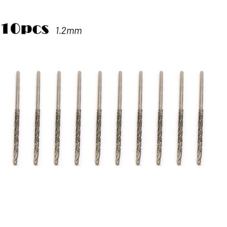 BAMILL 10Pcs Diamond Coated Spiral Drill Bits Drilling Polishing For Glass JewelryAgate