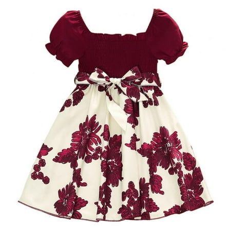 Gyratedream Girl Floral Shirred Puff Short Sleeve Ruffle Square Neck Short A Line Dress
Gyratedream Girl Floral Shirred Puff Short Sleeve Ruffle Square Neck Short A Line Dress