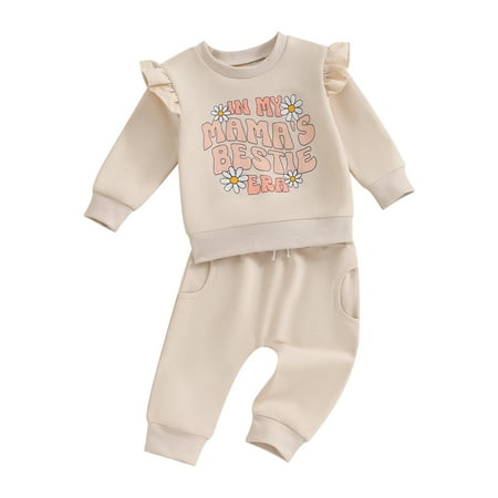 HOANSELAY Baby Girls 2-piece Outfit 6 12 18 24 Months Long Sleeve Letters Flower Sweatshirt with Sweatpants Fall Clothes
HOANSELAY Baby Girls 2-piece Outfit 6 12 18 24 Months Long Sleeve Letters Flower Sweatshirt with Sweatpants Fall Clothes