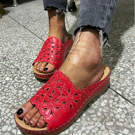 XIAQUJ Summer Women s Hollow Out Chrysanthemum Flower Casual Fashion Sandals Slippers for Women 2024 Red 9
XIAQUJ Summer Women s Hollow Out Chrysanthemum Flower Casual Fashion Sandals Slippers for Women 2024 Red 9