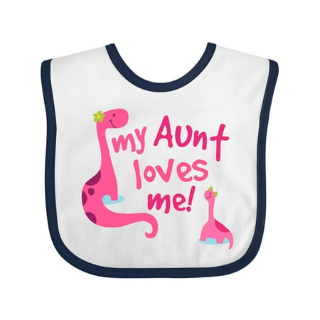 Inktastic My Aunt Loves Me Gift Baby Girl Bib