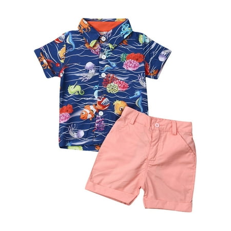 Sunisery Newborn Baby Boys Summer Clothes Set Short Sleeve Ocean World Fish Print Shirt Shorts 2Pcs Outfits Blue 18-24 Months
Sunisery Newborn Baby Boys Summer Clothes Set Short Sleeve Ocean World Fish Print Shirt Shorts 2Pcs Outfits Blue 18-24 Months