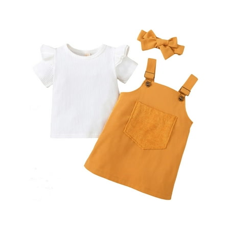 elfinBE Baby Girl Solid Color Top Suspender Skirt Hair Band 3PCs Set Outfits 9-24M 2-4T
elfinBE Baby Girl Solid Color Top Suspender Skirt Hair Band 3PCs Set Outfits 9-24M 2-4T