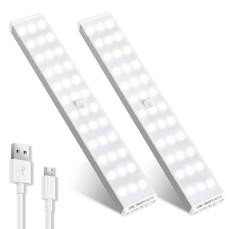 LED Closet Light 2 Pack 72 LED Dimmer Rechargeable Under Cabinet Lighting Battery Operated Wireless Motion Sensor Light for Kitchen Wardrobe
LED Closet Light 2 Pack 72 LED Dimmer Rechargeable Under Cabinet Lighting Battery Operated Wireless Motion Sensor Light for Kitchen Wardrobe