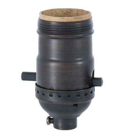 B&P Lamp® Brass Early Electric Style Lamp Socket Antique Bronze Finish Push-Thru On/Off Function Uno Thread Shell
B&P Lamp® Brass Early Electric Style Lamp Socket Antique Bronze Finish Push-Thru On/Off Function Uno Thread Shell