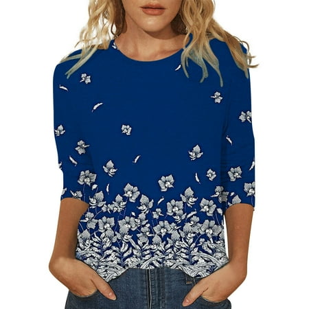 koaiezne Printed Shirt For Womens Casual Summer Tops Floral Three Quarter Sleeve Round Neck Tee Tunic Flower Loose Side Split Blouse Laos Silk Blouse for Women Christmas Scrub Top plus Size
koaiezne Printed Shirt For Womens Casual Summer Tops Floral Three Quarter Sleeve Round Neck Tee Tunic Flower Loose Side Split Blouse Laos Silk Blouse for Women Christmas Scrub Top plus Size