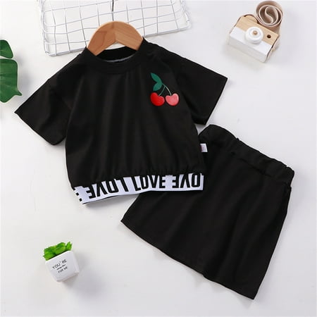 Hunpta Toddler Kids Girls Clothes Short Sleeve Fruit Print T Shirt Tops Soild Skirt Casual 2pcs Outfits Set
Hunpta Toddler Kids Girls Clothes Short Sleeve Fruit Print T Shirt Tops Soild Skirt Casual 2pcs Outfits Set
