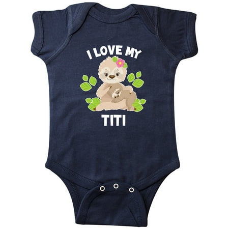 Inktastic Cute Sloth I Love My Titi with Green Leaves Gift Baby Boy or Baby Girl Bodysuit
Inktastic Cute Sloth I Love My Titi with Green Leaves Gift Baby Boy or Baby Girl Bodysuit