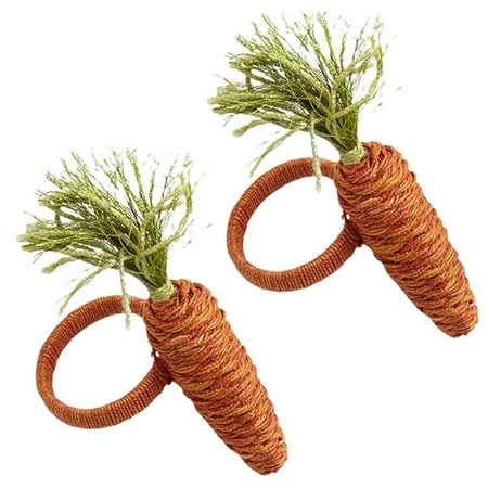 2Pcs Napkin Ring Elegant Easter Carrot Hand Woven Serviette Buckle Home Decor 
2Pcs Napkin Ring Elegant Easter Carrot Hand Woven Serviette Buckle Home Decor