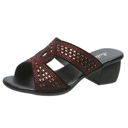 nsendm Womens Sandal Slides Sandals For Women Slip On Chunky High Heels Rhinestone Peep Womens Beach Sandals Size 11 Sandal Red 8
nsendm Womens Sandal Slides Sandals For Women Slip On Chunky High Heels Rhinestone Peep Womens Beach Sandals Size 11 Sandal Red 8