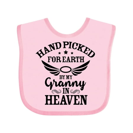 Inktastic Handpicked for Earth by My Granny in Heaven with Angel Wings Gift Baby Boy or Baby Girl Bib
Inktastic Handpicked for Earth by My Granny in Heaven with Angel Wings Gift Baby Boy or Baby Girl Bib