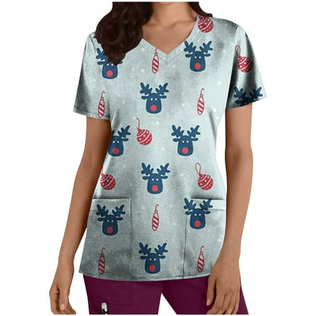 Yyeselk Women Scrubs Tops Short Sleeve V Neck Cartoon Pattern Tops Nursing Working Uniform with Pockets Casual Blouses Pullover Shirts T-Shirts Tshirts Tee Shirt Navy L
Yyeselk Women Scrubs Tops Short Sleeve V Neck Cartoon Pattern Tops Nursing Working Uniform with Pockets Casual Blouses Pullover Shirts T-Shirts Tshirts Tee Shirt Navy L