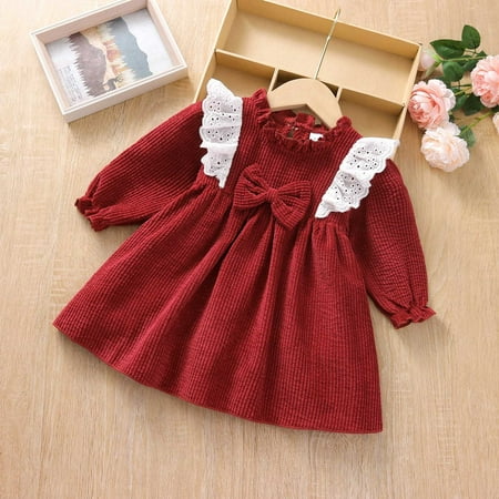 KONBECA Toddler Girl Outfits Princess Dresses Baby Girls Long Sleeve Flying Sleeve Bow Casual Dress Cotton Dresses Wine (6-9 Months)
KONBECA Toddler Girl Outfits Princess Dresses Baby Girls Long Sleeve Flying Sleeve Bow Casual Dress Cotton Dresses Wine (6-9 Months)