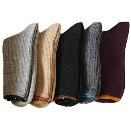 Lian LifeStyle Women's 1 Pair Cashmere Wool Socks Solid Color Size 7-9