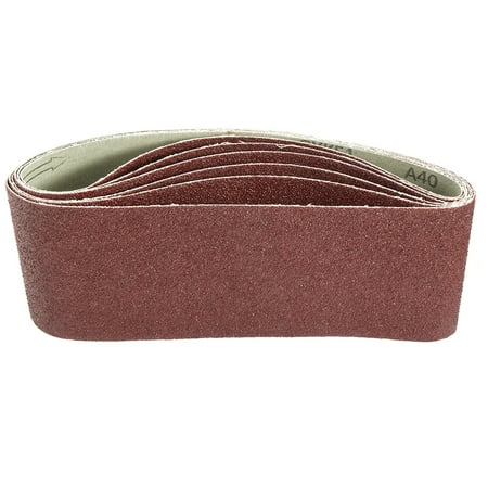 Uxcell 4 x 24 40 Grit Lapped Joint Aluminum Oxide Sanding Belts 6 Pack