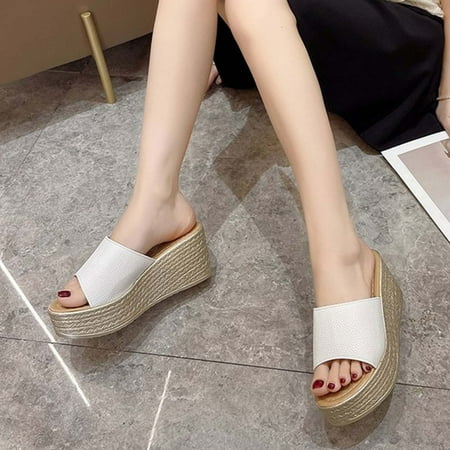 FAKKDUK Sandals For Women Platform Sandals Women Fashion Sandals Wedges Sandals Platform Casual Summer High Heels Open Toe Espadrilles Sandals Slip on Shoes Women Slippers 8.5&White
FAKKDUK Sandals For Women Platform Sandals Women Fashion Sandals Wedges Sandals Platform Casual Summer High Heels Open Toe Espadrilles Sandals Slip on Shoes Women Slippers 8.5&White