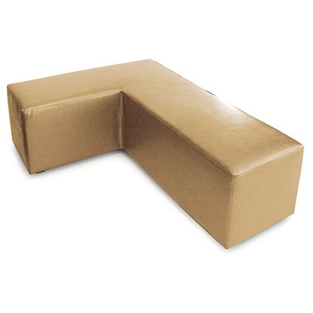 Howard Elliott Shimmer Gold "L" Ottoman