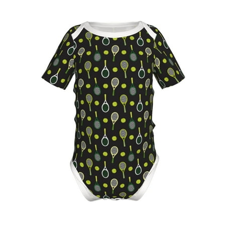 Lukts Tennis Rackets Print Baby Short Sleeve Romper Onesie for Newborn Baby Boys and Girls-18 Months
Lukts Tennis Rackets Print Baby Short Sleeve Romper Onesie for Newborn Baby Boys and Girls-18 Months