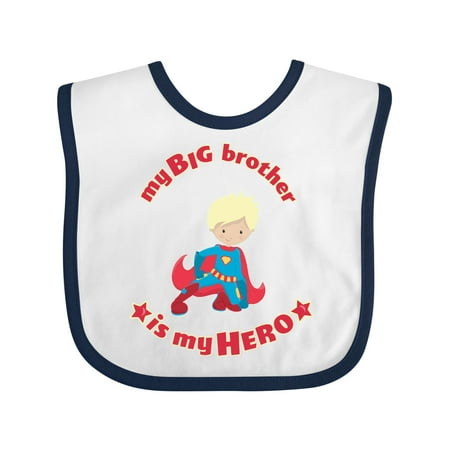 Inktastic My Brother is My Hero Gift Baby Boy or Baby Girl Bib