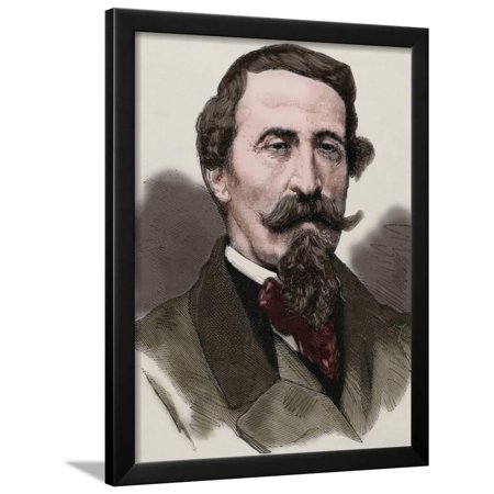 Alfonso La Marmora (1804-1878). Engraving. Colored. Framed Print Wall Art By Tarker