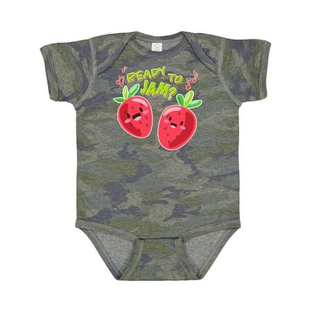 Inktastic Ready to Jam- Fun Strawberries Gift Baby Boy or Baby Girl Bodysuit