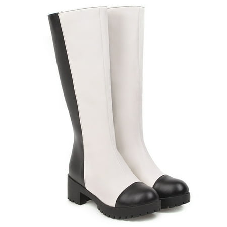 Fashion Mixed Color Round Toe Zipper Boots Square Heels Vintage Women Boots White 10.5
Fashion Mixed Color Round Toe Zipper Boots Square Heels Vintage Women Boots White 10.5